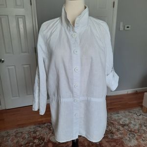 White linen top